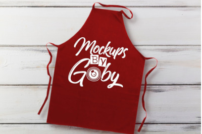 Mockups Red Kitchen Aprons&2C;Apron Mockup&2C; Baking Mockup&2C; Blank Ap