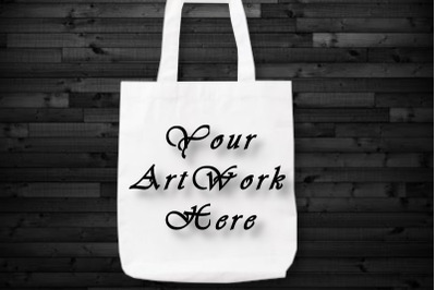 Mockup White Bag&2C; Flat Lay&2C; Tote Bags Mockups&2C; Shopping Bag&2C; Black and