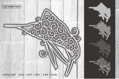 Fish Vector SVG 3D Layered