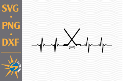 Hockey Stick Heartbeat SVG, PNG, DXF Digital Files Include