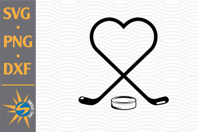 Hockey Heart SVG, PNG, DXF Digital Files Include