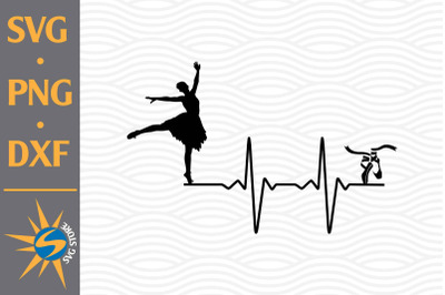 Ballerina Heartbeat SVG, PNG, DXF Digital Files Include