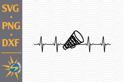 Megaphone&amp;nbsp;Heartbeat SVG&2C; PNG&2C; DXF Digital Files Include