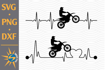 Dirt Bike Heartbeat SVG, PNG, DXF Digital Files Include