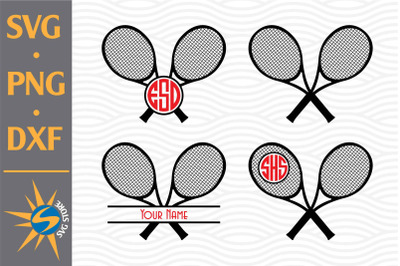 Tennis Racket Monogram SVG, PNG, DXF Digital Files Include