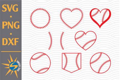 Baseball Lace SVG, PNG, DXF Digital Files Include