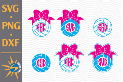 Volleyball Monogram SVG&2C; PNG&2C; DXF Digital Files Include