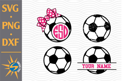 Soccer Monogram SVG, PNG, DXF Digital Files Include