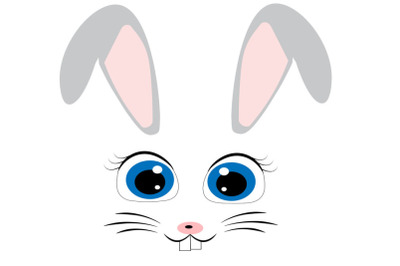 Easter bunny face svg, Rabbit face svg, Easter svg, Easter decorations