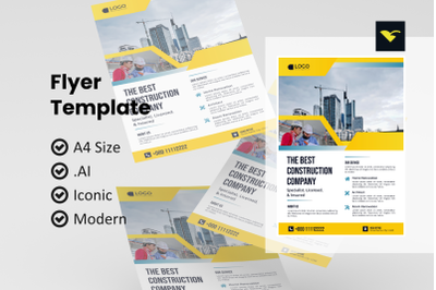 Business construction flyer template