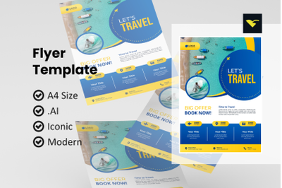 Traveling agency flyer template