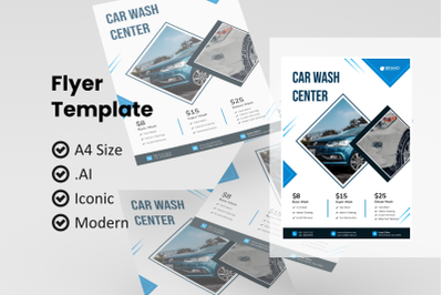 Business carwash flyer template