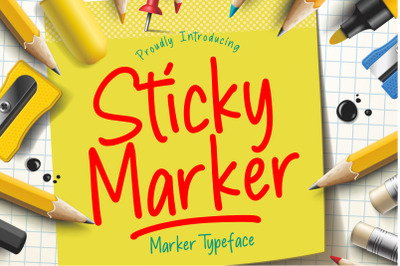 Sticky Marker Typeface