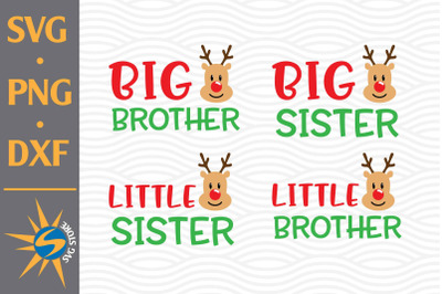 Brother, Sister Reindeer SVG, PNG, DXF Digital Files Include