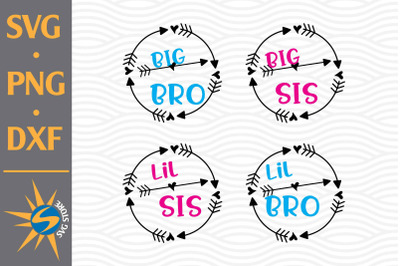 Brother, Sister Arrow SVG, PNG, DXF Digital Files Include