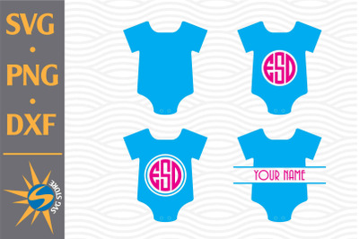 Baby Onesie SVG, PNG, DXF Digital Files Include