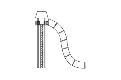 Slide Swimming Pool Outline Icon