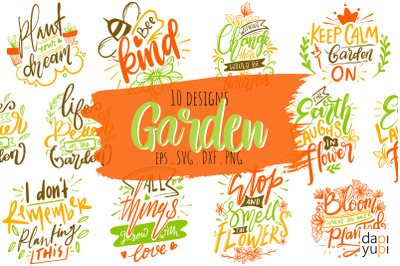 Garden Lettering Quotes Bundle