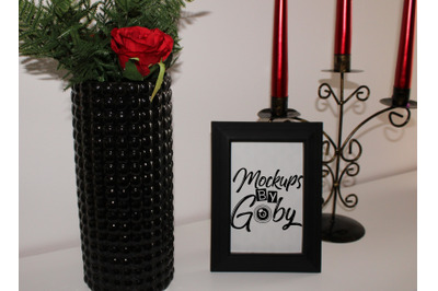 Photo Frame Mockup&2C; Black Frame Mock Ups&2C; Flat Lays Image&2C; Picture Fra