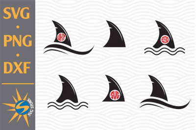 Shark Fin Monogram SVG&2C; PNG&2C; DXF Digital Files Include