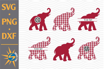 Elephant Monogram SVG&2C; PNG&2C; DXF Digital Files Include