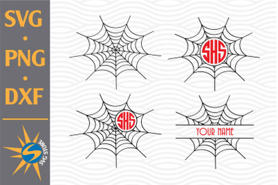 Spider Web Monogram SVG&2C; PNG&2C; DXF Digital Files Include