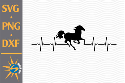 Horse Heartbeat SVG&2C; PNG&2C; DXF Digital Files Include