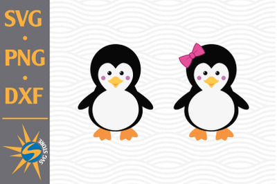 Penguin SVG, PNG, DXF Digital Files Include