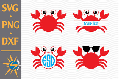 Crab Monogram SVG&2C; PNG&2C; DXF Digital Files Include