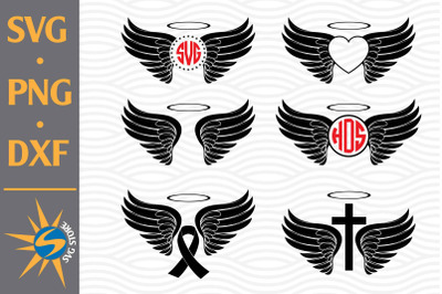 Angle Wing Monogram SVG&2C; PNG&2C; DXF Digital Files Include