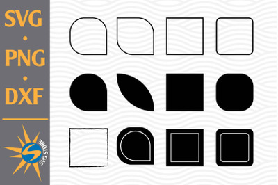 Square&nbsp;Silhouette SVG, PNG, DXF Digital Files Include