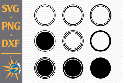 Circle&nbsp;Silhouette SVG, PNG, DXF Digital Files Include