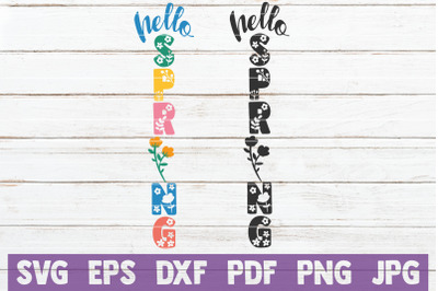 Hello Spring SVG Cut File