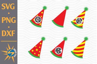 Party Hat Monogram SVG&2C; PNG&2C; DXF Digital Files Include