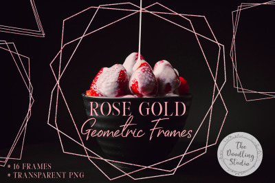 Rose Gold Geometric Frames