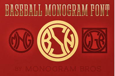 Baseball Monogram Font