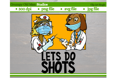 covid vaccine animal clip art | cartoon dog doctor and cat nurse | let