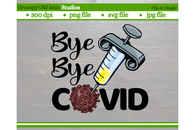 bye bye covid cut file| coronavirus vaccine clip art | syringe | png f