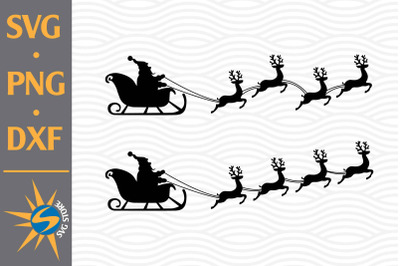 Santa Sleight SVG&2C; PNG&2C; DXF Digital Files Include