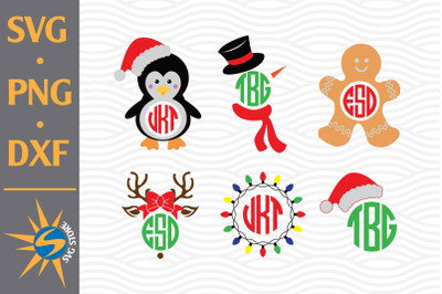 Christmas Monogram SVG&2C; PNG&2C; DXF Digital Files Include