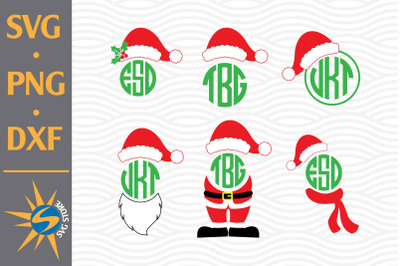 Santa Monogram SVG&2C; PNG&2C; DXF Digital Files Include