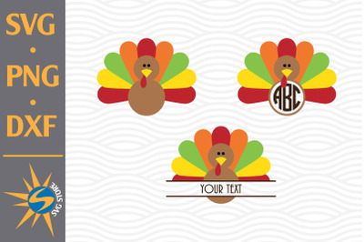 Turkey Monogram SVG&2C; PNG&2C; DXF Digital Files Include