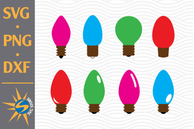 Christmas Light Bulb SVG&2C; PNG&2C; DXF Digital Files Include