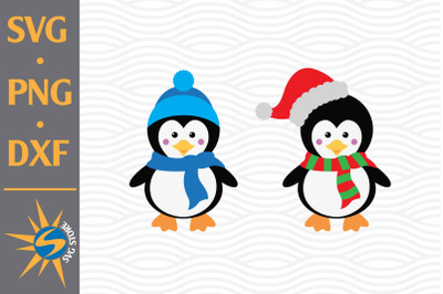 Pengiun Christmas SVG, PNG, DXF Digital Files Include