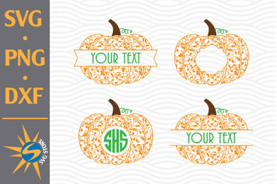 Swirl Pumpkin Monogram SVG&2C; PNG&2C; DXF Digital Files Include