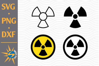 Radiation Symbol SVG, PNG, DXF Digital Files Include