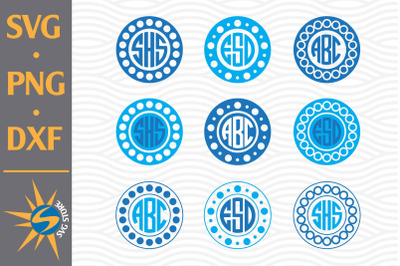 Circle Monogram SVG, PNG, DXF Digital Files Include