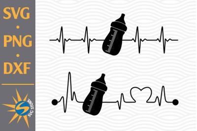 Bottle Heartbeat SVG, PNG, DXF Digital Files Include