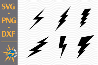 Lighting Bolt SVG&2C; PNG&2C; DXF Digital Files Include