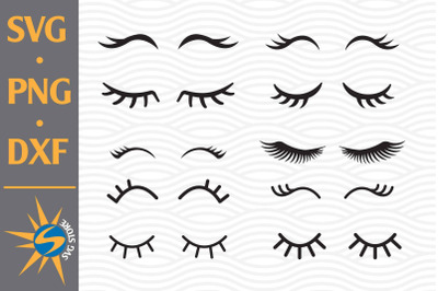 Eyelash SVG, PNG, DXF Digital Files Include